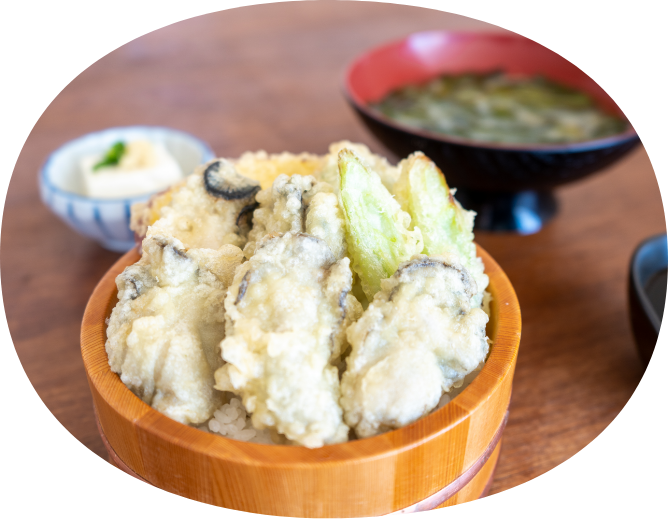 若狭牡蠣の天丼のイメージ