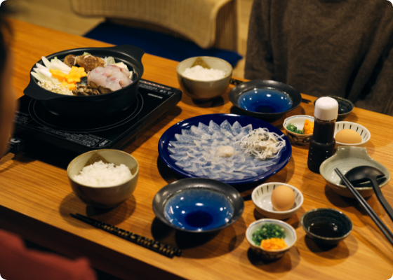 お宿でいただく若狭ふぐプラン