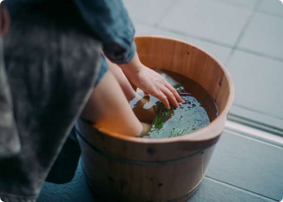 薬草足湯の体験プラン